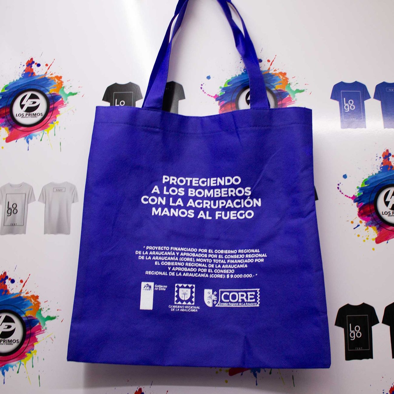 Bolsa ecológica personalizada para campaña de Bomberos