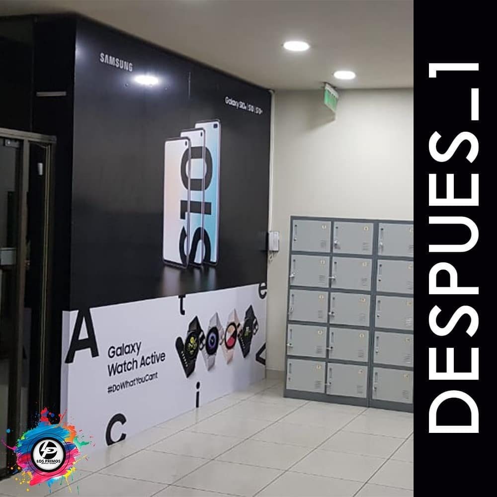 Módulo Samsung terminado con gráfica del Galaxy S10
