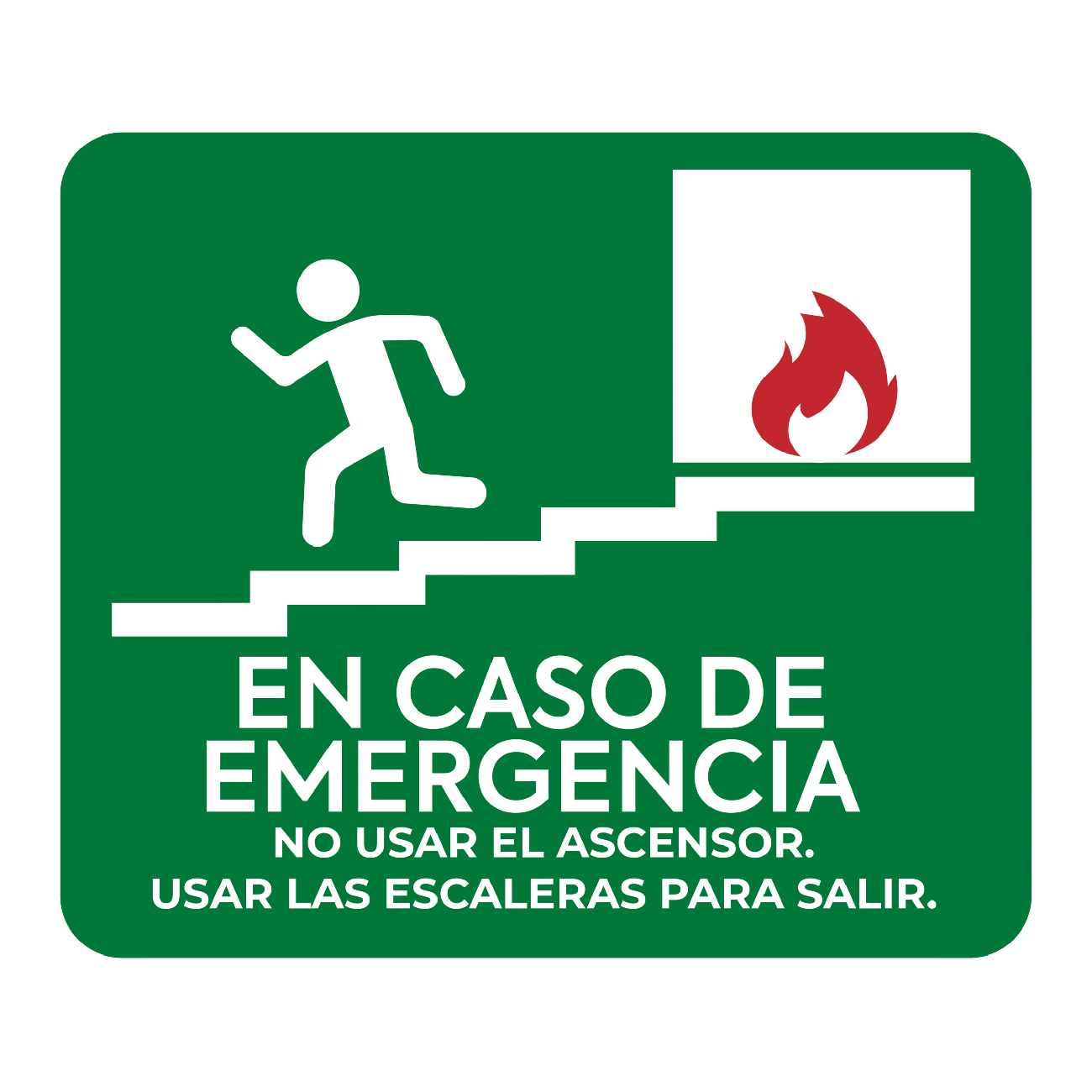 Señalética de salida de emergencia normativa