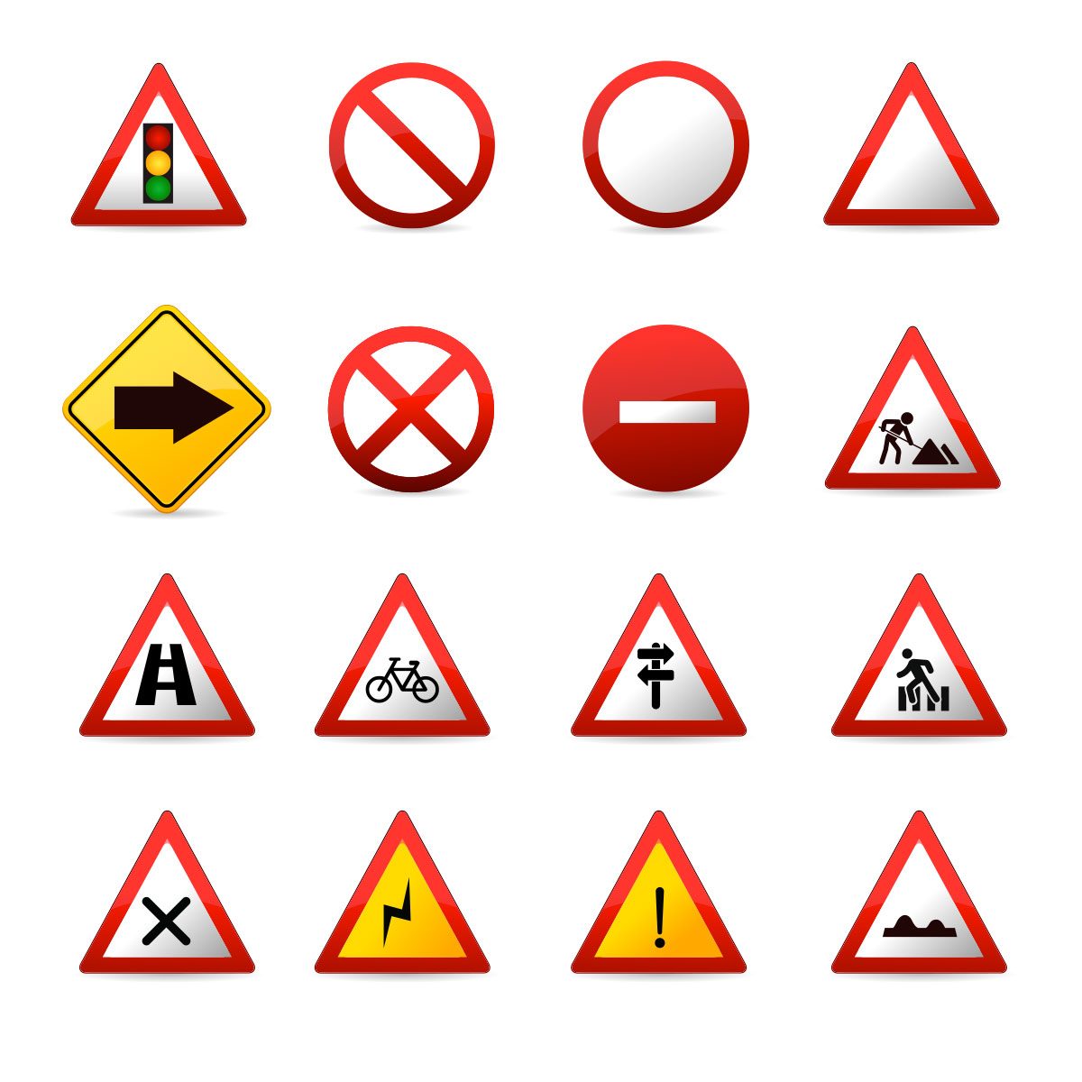 Señales de tránsito y advertencia