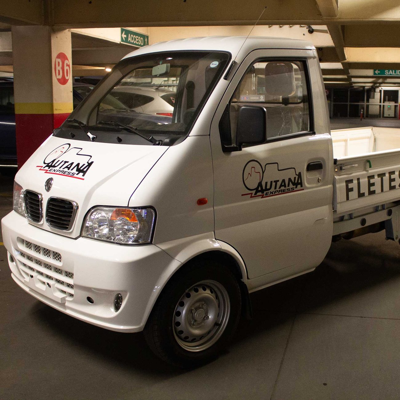 Camión de fletes con rotulado vehicular